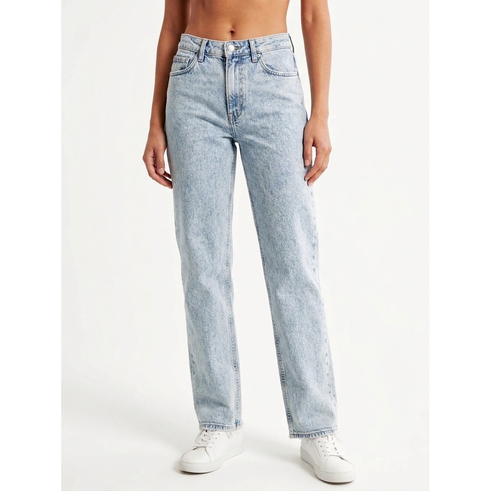 Abercrombie & Fitch '90s Straight Jeans Womens 27/4L Blue Denim Ultra High Rise